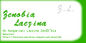 zenobia laczina business card